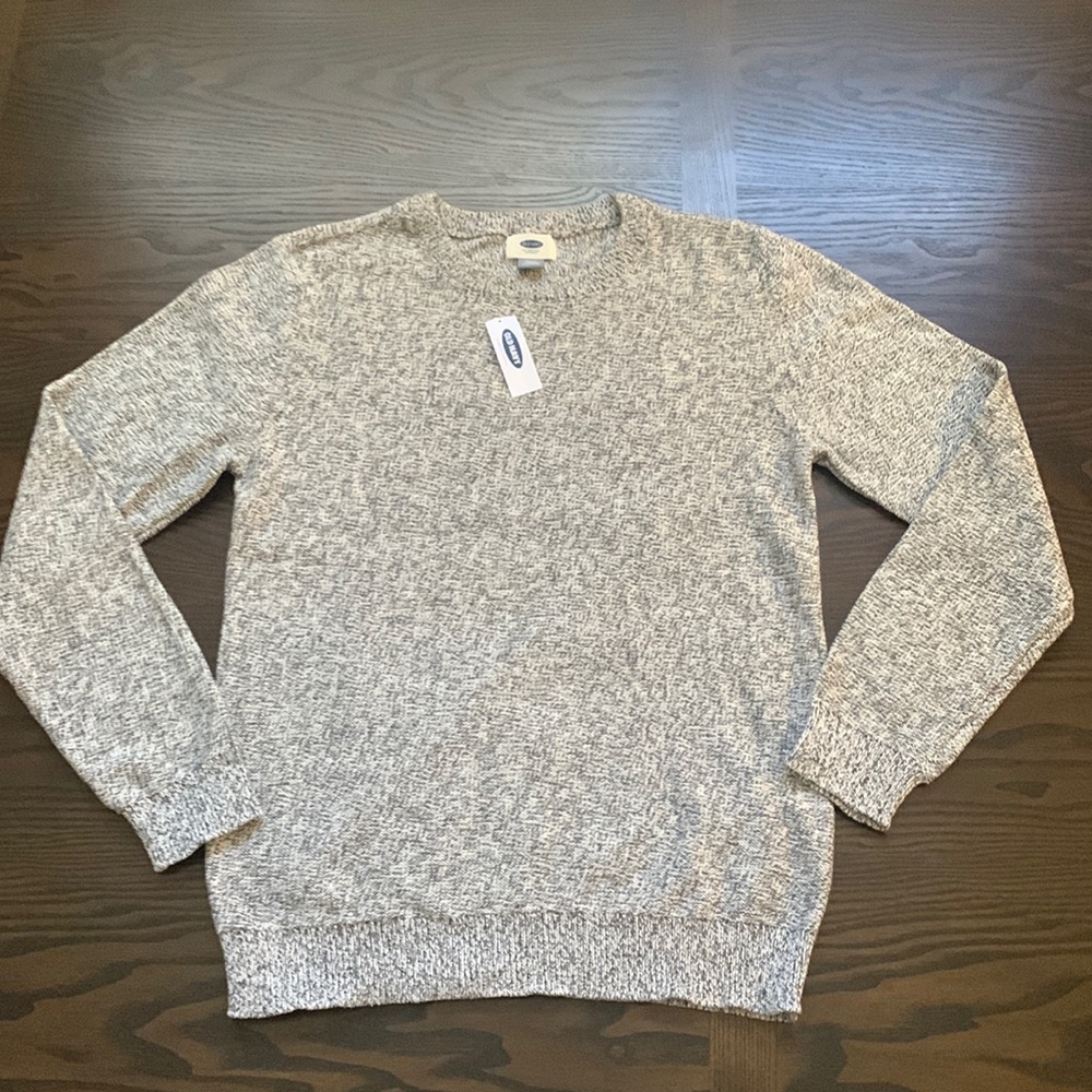 Old Navy Grey Marl Heather XXL 18 long sleeve  knit sweater NWT NEW Giftable